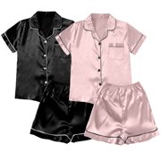 GDREDA Women's Pajama Pants and Top Set 2ST Pajamas For Women Set Womens Pajamas Plus Size Pajamas For Women Casual Pajamas Women's Lace Suspenders Shorts Home Wear Women Pajama Sets pyjamas BK2,XL