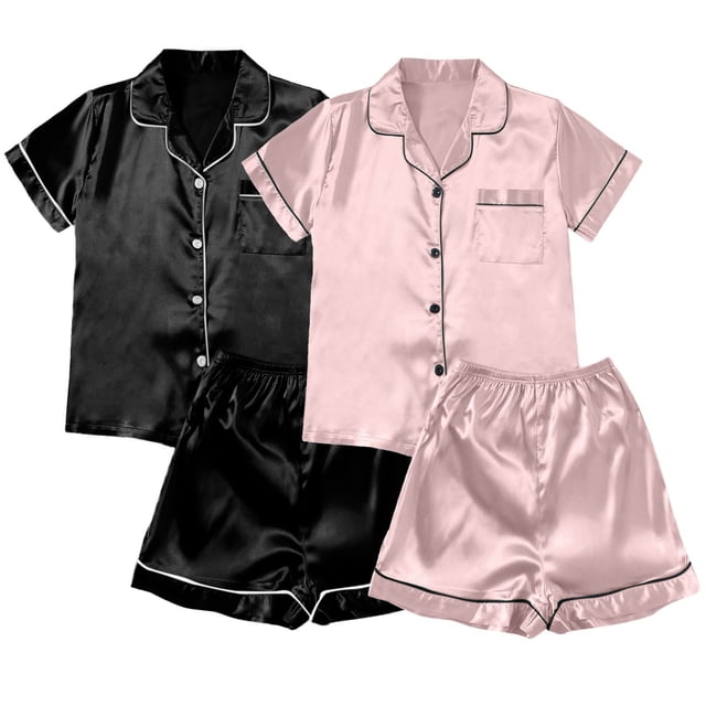 B91xZ Pyjamas pour Femmes Ensembles de Pyjama Deux Pièces Vêtements de Nuit Vêtements de Détente Ensembles de Pyjama à Boutons,BK2 5TG