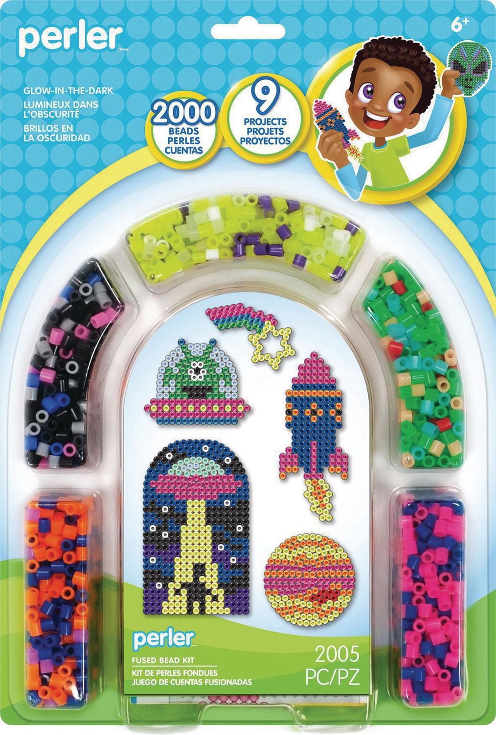 Perler Glow in the Dark Fused Bead Kit