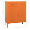 thumbnail image 4 of vidaXL Armoire de Rangement Orange 80x35x101,5 cm Acier, 4 of 5