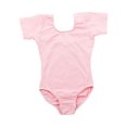 thumbnail image 1 of transemion Ensemble de Danse Extensible pour Enfants, Doux pour la Peau, Classique, Col Rond, Justaucorps Combinaison, Tenue de Danse Douce, Costume, Léotard, Rose, 4TG, 1 of 9
