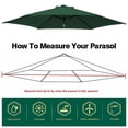 thumbnail image 3 of 9ft 6 Ribs Umbrella Replacement Canopy Garden Patio Market Table Outdoor Deck Umbrella Replacement Canopy Cover 6 Colors (Canopy Only), 3 of 11