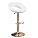 thumbnail image 4 of Poundex Height Adjustable 35" Faux Leather Barstool Set in White (Set of 2), 4 of 4