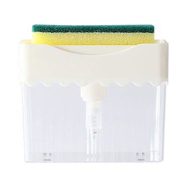 Soap Dispenser and Sponge Set Kitchen Dishwashing Soap Dispenser Countertop Sink Soap Dispenser Soap Pump Dispenser and Kitchen Sink Sponge Holder