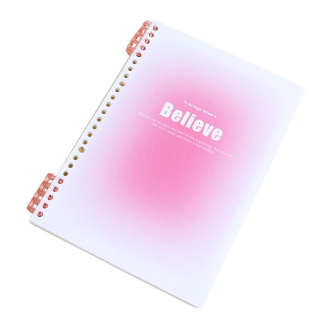 Clearance Pastel Aesthetic notebook Spiral Notebook, A4 Binder Journal 8mm Ruled 4 Color 60 Sheets Pastel Gradient Notebook for Women Business Work, Back to Schools Gradient Pink 8.34x5.9IN