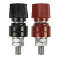 thumbnail image 1 of 5/16" Copper Battery Terminal Stud Connector, Ampper Remote Battery Binding Post Junction Post Block Terminal Kit, Pack of 2 (Red and Black), 1 of 7