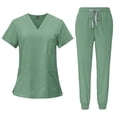 thumbnail image 3 of Female Scrub Set V Neckline Nurse Workwear for Beauty Center SPA Cosmetology S, 3 of 8