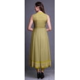 thumbnail image 4 of Bimba Robe Anarkali à Feuilles de Verge d'Or, Col Mandarin, Sans Manches, Kurtis pour Femmes, Robe Maxi à Imprimé, X-Grand, 4 of 6