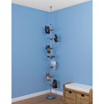 thumbnail image 2 of Household Essentials 2197-1 Floor to Ceiling Adjustable 6-Tier Revolving Shoe Rack with Basket - Silver, 2 of 4