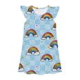 thumbnail image 1 of MIASHUI Chemises de Nuit pour Filles Robe de Princesse pour Enfants Manches Volantées Nuisette Pyjama, Bleu Ciel, 8-9 Ans, 1 of 2