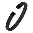 thumbnail image 1 of Mystigrey Jordan Stainless Steel Mesh Open Bangle Black for Men, 1 of 3