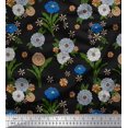 thumbnail image 1 of Soimoi Polyester Crepe Fabric Leaves & Carnation Floral Print Fabric by The Yard 42 Inch Wide, 1 of 1