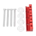 thumbnail image 2 of Tool Box J Hook, Drilling Free Toolbox Tie Down Weatherproof Rustproof Aluminum Clamp 4PCS  For Pickup Truck Black,Red, 2 of 8
