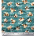thumbnail image 1 of Soimoi Georgette Viscose Fabric Love Text & Puppies Dog Decor Fabric Printed Yard 42 Inch Wide, 1 of 3