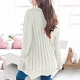thumbnail image 4 of Kcodviy Sweaters Womens Open Sleeve Cardigan Jacket Knit Boho Long Patchwork Long Sweater Coat Plus Size Coat Cardigan Pockets Front Women Sweater Coat Long Thick Sweater, 4 of 5