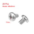 thumbnail image 2 of Unique Bargains Vis de Machine M6x8mm pour Poêle Phillips Tête Croisée Boulons 20 Pcs, 2 of 3