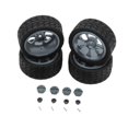thumbnail image 4 of MERIGLARE Jantes de Roue RC Kit de Pneus en Caoutchouc Remplacement Écrou de Roue M3 pour 144001 1:12 1:18 Gris, 4 of 9