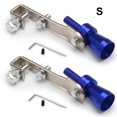 thumbnail image 3 of Baohd 2 Valves Anti-Bruit Sifflet Roue de Ver Superchargeur Embout Sonore Voiture Argentsifflet Bas Accessoires de Simulateur de Roue Bleu S, 3 of 6