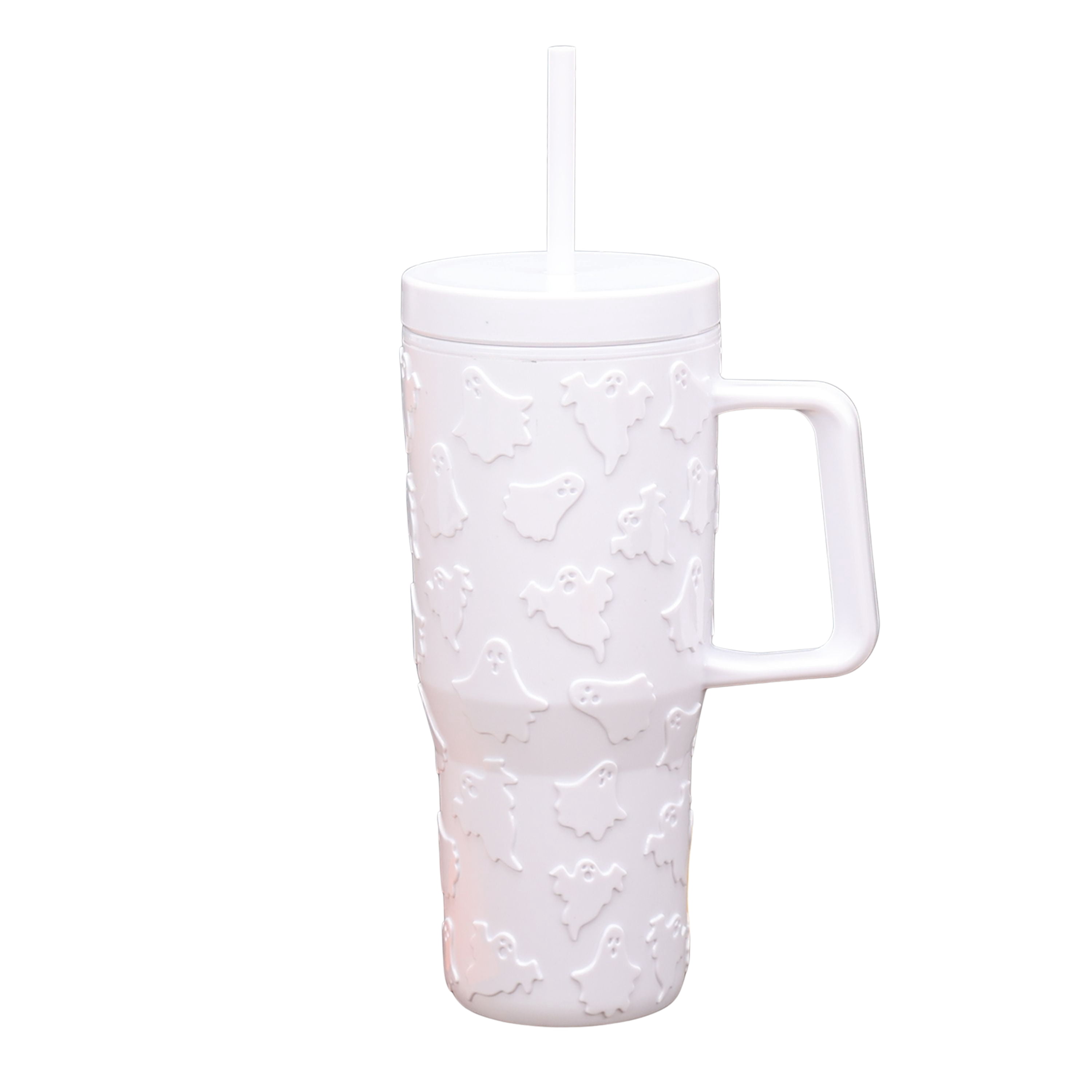 Way To Celebrate 31.6 oz White Acrylic Ghost Tumbler