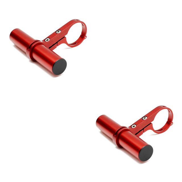 QualitChoice Rallonge de Guidon de Vélo Détachable Réutilisable Extension en Alliage d'Aluminium Support de Fixation pour Bell Rouge 2Ensemble