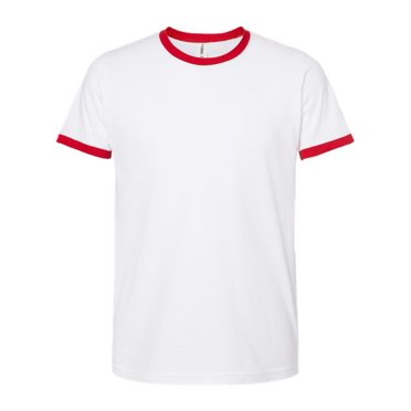 Tultex T-Shirt à Col Contrastant Unisexe en Jersey Fin