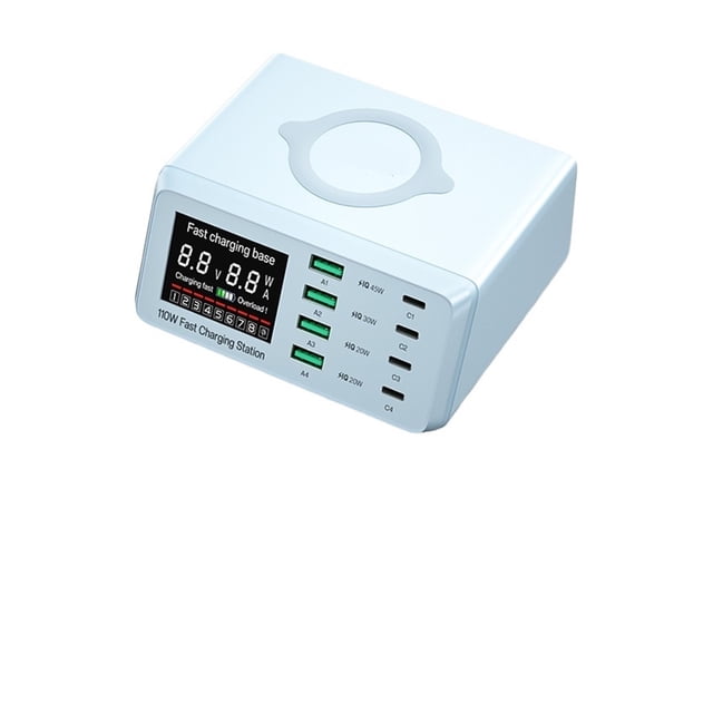 Station de Charge USB Multiple W, Chargeur de Charge Rapide USB QC3.0 PD PPS Sans Fil, Station Portable