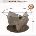 thumbnail image 3 of Costway Round Glass Coffee Table 32" Modern Center Table with Clear Tempered Glass Top, 3 of 10