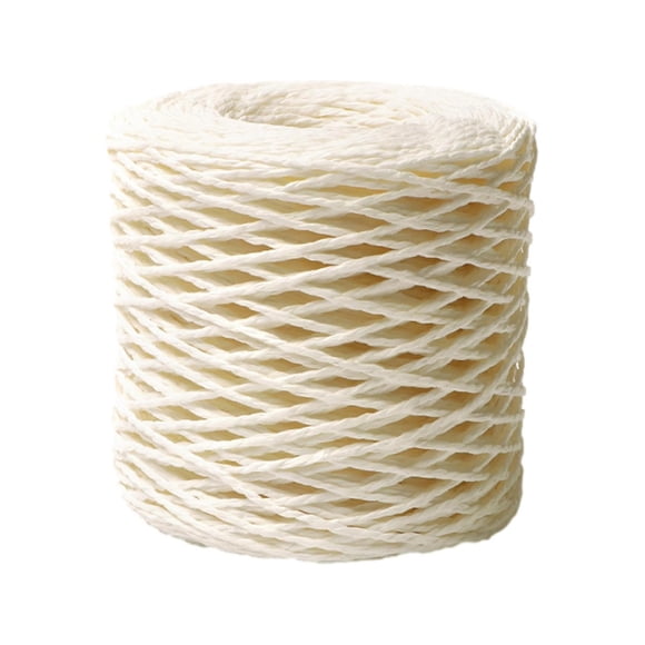 490Ft /150M Natural Raffia Craft Yarn, Paper Fiber Raffia Ribbon Material, DIY Hand Craft Supply for Gift Wrapping, Crochet Work, Making Beach Bags, Hats and Woven Baskets, Multiple Color Options