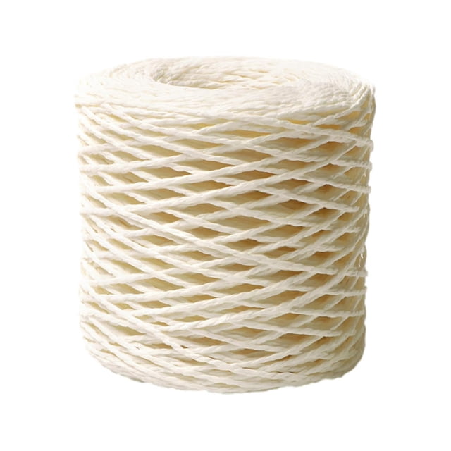490Ft /150M Natural Raffia Craft Yarn, Paper Fiber Raffia Ribbon Material, DIY Hand Craft Supply for Gift Wrapping, Crochet Work, Making Beach Bags, Hats and Woven Baskets, Multiple Color Options