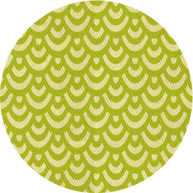 Ahgly Company Tapis Rond Lavable en Machine Intérieur Transitionnel Vert, 7 Pieds Rond