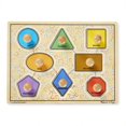thumbnail image 1 of Melissa & Doug Geometric Shapes Large Peg Puzzle, 1 of 2