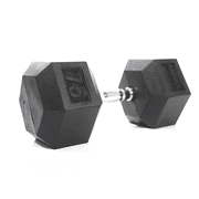 Mega Fitness Rubber Hex Dumbbell 75 lb Knurled Handle Single Home Gym