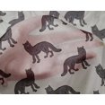 thumbnail image 4 of oneOone Silk Tabby Fabric Fox Block Printed Craft Fabric BTY 42 Inch Wide, 4 of 4