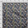 thumbnail image 2 of oneOone Tissu Popeline de Coton Rayé & Tissu Imprimé Chevron Ikat BTY 56 Pouces de Large, 2 of 4