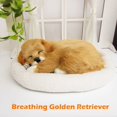 thumbnail image 4 of Realistic Sleeping Plush Breathing Dog Furry Dog With Mat Creative Animals Decor Stuffed Animal Doll, 4 of 4