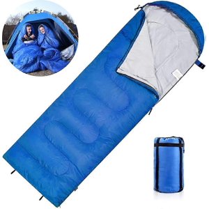 Sleeping bag, 3-4 season sleeping bag, camping, small pack size, warm blanket sleeping bag, lighter