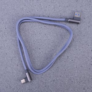 OULII Câbles de recharge USB Type C Câble Silicone Gris pour recharge rapide 1Pack