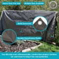 thumbnail image 2 of Sunnydaze Bâche de Protection Réversible en Plastique Polyvalente et Robuste pour l'Extérieur - 8 Pieds x 10 Pieds - Gris Foncé, 2 of 5