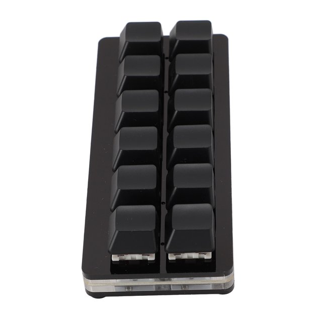 One Handed Programmable Mechanical Keyboard, 12 Keys RGB Multifunctional Mechanical Gaming Keypad, Programmable Macro Keyboard, One Handed Keyboard for