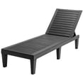 thumbnail image 3 of Costway Chaise Longue de Patio Inclinable Résistante aux Intempéries Réglable Noire, 3 of 10