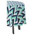 thumbnail image 3 of Vargottam Indoor/OutdoorRoundTablecloth 58 InchRoundTablecloth Waterproof PatioTableCloths- Spring/SummerTableCovers for Backyard CircularTable/BBQs/Picnic -Navy Blue, Aquamarine, 3 of 8