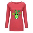 thumbnail image 3 of QIPOPIQ T-Shirts à Manches Longues pour Femmes à Col Rond T-Shirts de la Saint-Patrick Tunique Shamrock T-Shirt Imprimé T-Shirt Vert Chanceux T-Shirts de la Saint-Patrick T-Shirt à Col Rond T-Shirts de Fête Offres, 3 of 5