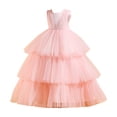 thumbnail image 1 of AJIWYH Robe Fille, Robe de Fête pour Enfant Gâteau Mode Robe Douce, Robe pour Bébé Fille Rose pour 5-6 Ans, 1 of 4
