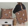 thumbnail image 5 of Soimoi Brown Poly Georgette Fabric Flying Stork Bird Decor Fabric Printed Yard 42 Inch Wide, 5 of 5
