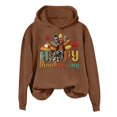 thumbnail image 1 of WEAIXIMIUNG Sweatshirts Personnalisés pour Femmes Image Action de Grâce Sweat à Capuche Imprimé Dinde pour Usage Décontracté, 1 of 1