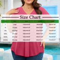thumbnail image 3 of Chbgutlmr Womens Shirts Plus Size V Neck Ruffle Short Sleeve Ruched Blouse Loose Comfy Summer Casual Tops, 3 of 7