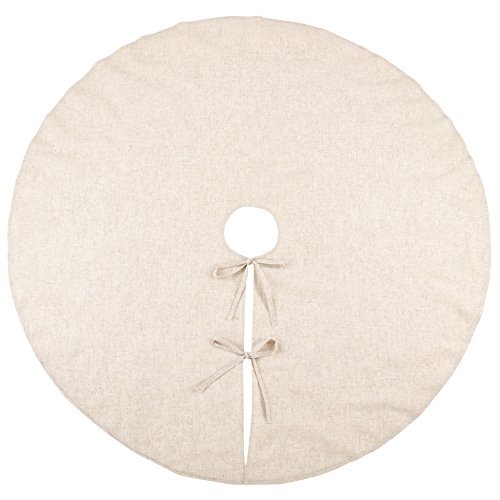 SARO LIFESTYLE Jupe Arbre de Noël Mélange Lin Naturel 56 Pouces