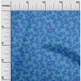 thumbnail image 2 of oneOone Georgette Viscose Medium Blue Fabric Peacock Craft Projects Decor Fabric Printed By The Yard 42 Inch Wide, 2 of 5