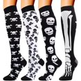 thumbnail image 1 of Double Couple 4 Pairs Compression Socks for Men and Women 20-30 mmHg Compression Stockings, 1 of 8