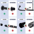thumbnail image 3 of Misounda Shower Rod Adjustable L Shaped Shower Curtain Rod Drilling Install 304 Stainless Steel Curved Shower Rods 35.5-47.2×35.5-47.2 With 24 Rings For Bathroom,Bathtub,Fitting Room -Black, 3 of 9